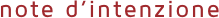 note d’intenzione